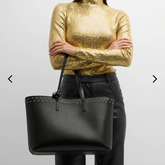 DIVORCE SALE! Jimmy Choo Nine2Five Studded Leather East-West Tote Bag - Picture 14 of 16